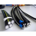 4 Core Quadruplex Service Drop Cable / Aerial Cable Lista de precios de cable 70mm